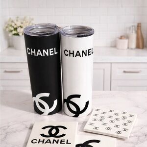 CHANEL tumbler black or white